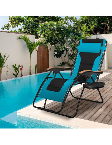 Silla de Gravedad Cero Acolchada Sophia & William Aqua 181 kg