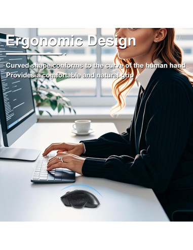 Ratón Inalámbrico Ergonómico CHUYI Vertical Bluetooth 5.2