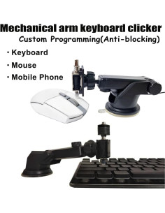 Brazo Clicker Mecánico Ajustable Obokidlyamor para Teclado y Ratón 2