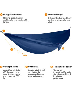 Soporte de Hamaca Portátil Anymaka Ajustable 267 cm 550 LBS 2