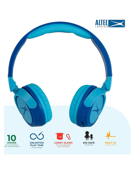 Auriculares Inalámbricos Altec Lansing Kid Safe - Azul Héroe