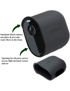 Funda de silicona Meffort Inc para cámara Arlo Essential - Negro 2