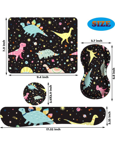 Juego de Almohadillas Ergonómicas XMTMR-Glass para Teclado y Ratón