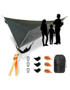 Hamaca Triangular LUKETURE 4m Multi Persona 499kg Secado Rápido