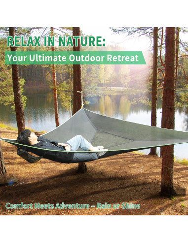 Hamaca Triangular LUKETURE 4m Multi Persona 499kg Secado Rápido