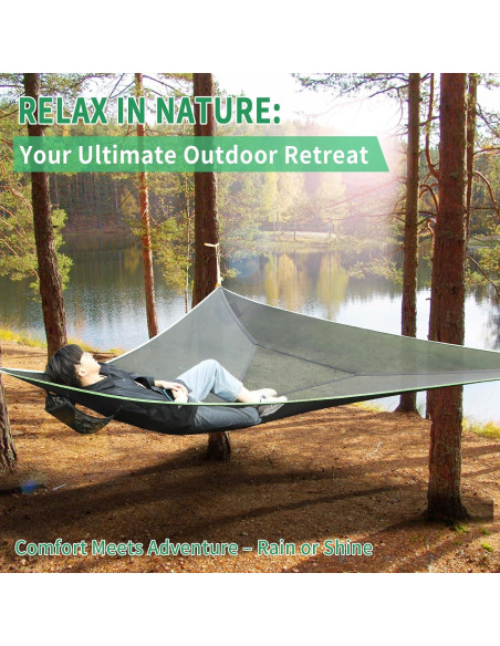 Hamaca Triangular LUKETURE 4m Multi Persona 499kg Secado Rápido