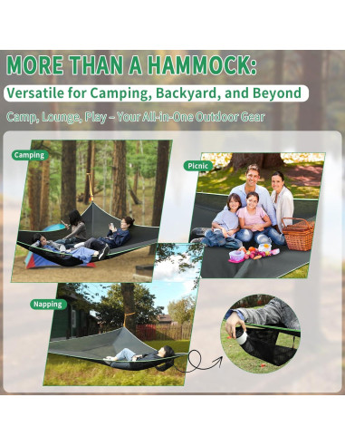 Hamaca Triangular LUKETURE 4m Multi Persona 499kg Secado Rápido