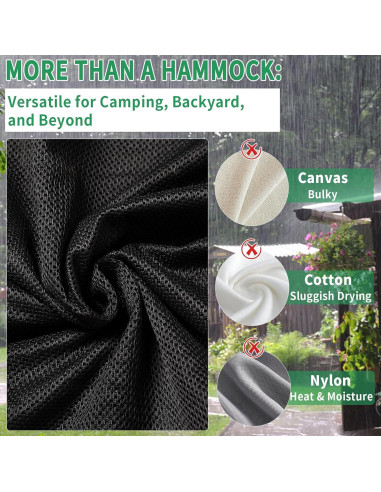 Hamaca Triangular LUKETURE 4m Multi Persona 499kg Secado Rápido