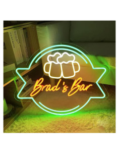 Cartel de Neón LED Personalizado 3D UOPUDSIR 25.4cm