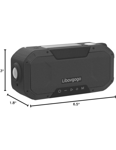 Radio de Emergencia Portátil Libovgogo AM FM Bluetooth 5000mAh