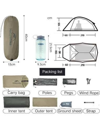 Tienda Ultraligera Windhike Cloud Up Pro 1 Persona Verde