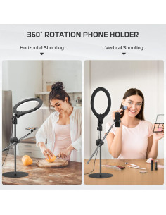 Soporte de Luz de Anillo ULANZI 10" con Brazo Ajustable 2