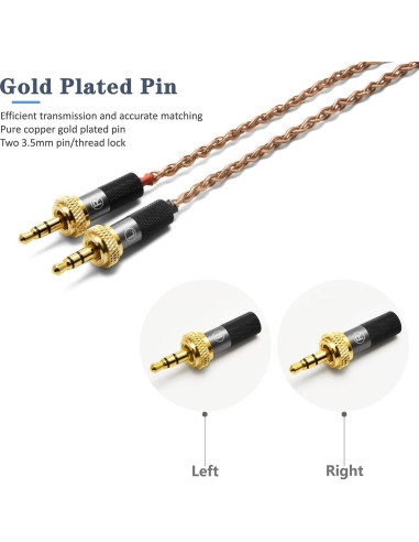 Cable de Auriculares GUCraftsman 1.8m 6N para Sony MDR-Z7/Z1R