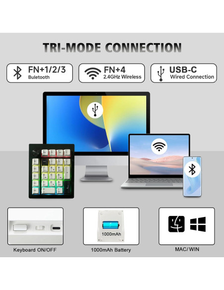 Teclado Numérico Mecánico GMK26 - Programable VIA/QMK, RGB Teclado Numérico Mecánico GMK26 - Programable VIA/QMK, RGB