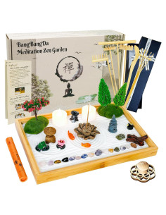 Kit Jardín Zen de Escritorio JJJ Arts - 27.94x19.05cm - 21 Accesorios