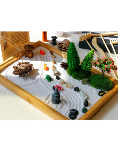 Kit Jardín Zen de Escritorio JJJ Arts - 27.94x19.05cm - 21 Accesorios 2