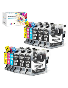 Cartucho de Tinta Compatible Brother LC203 XL - 12 Paquete