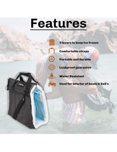 Enfriador Suave AO Coolers Carbon 12 Latas Negro Aislamiento Doble 2