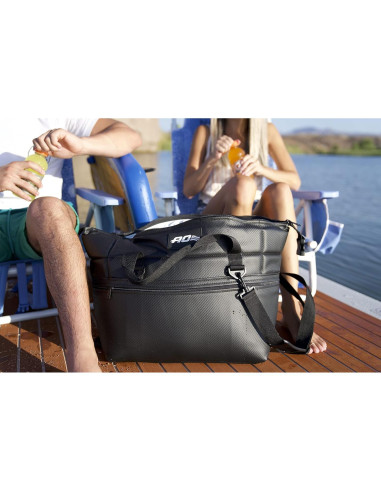 Enfriador Suave AO Coolers Carbon 12 Latas Negro Aislamiento Doble