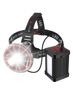 Linterna Frontal LED Recargable ErayLife 12800mAh Impermeable