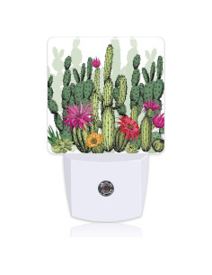 Luz Nocturna LED Suculentas Verdes Uiaoiais con Sensor