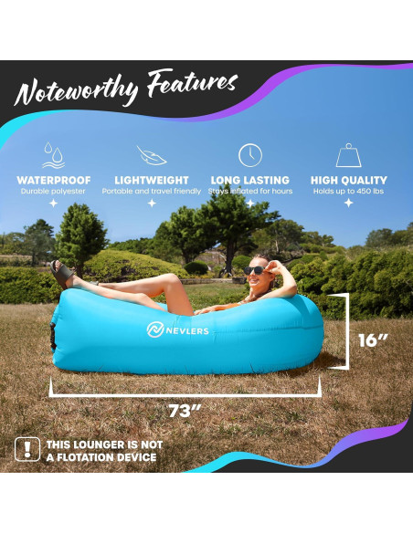 Sillones Inflables Nevlers 2 Pack | Sofá de Aire Impermeable