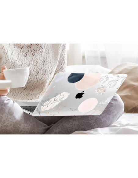 Carcasa DONGKE para MacBook Pro 13" 2020-2024 - Flores Abstractas