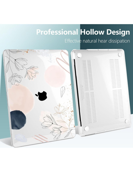 Carcasa DONGKE para MacBook Pro 13" 2020-2024 - Flores Abstractas