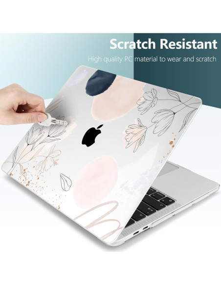 Carcasa DONGKE para MacBook Pro 13" 2020-2024 - Flores Abstractas