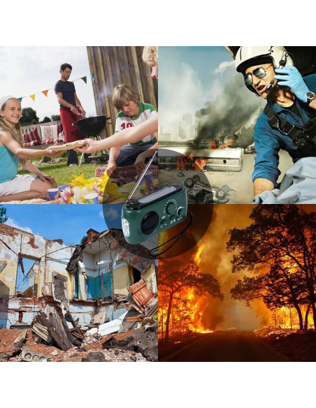 Radio de Emergencia MOLEBIT RD322T con Cargador Solar y Manivela