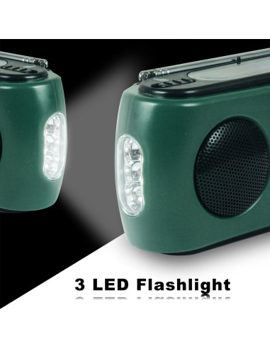 Radio de Emergencia MOLEBIT RD322T con Cargador Solar y Manivela