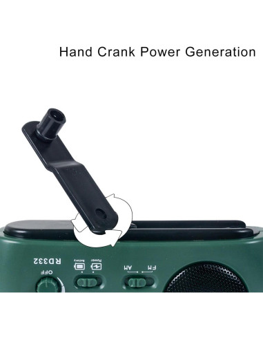 Radio de Emergencia MOLEBIT RD322T con Cargador Solar y Manivela