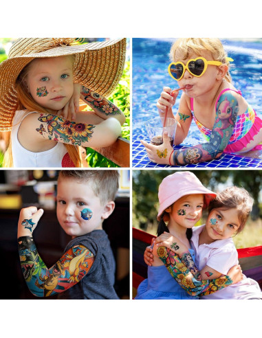 Tatuajes Temporales Niños Gabizafia 52 Hojas Coloridos