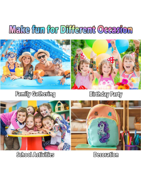 Tatuajes Temporales Niños Gabizafia 52 Hojas Coloridos Tatuajes Temporales Niños Gabizafia 52 Hojas Coloridos