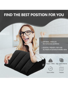 Cojín Inflable en Cuña LuxoCare - Soporte Lumbar Plegable 2