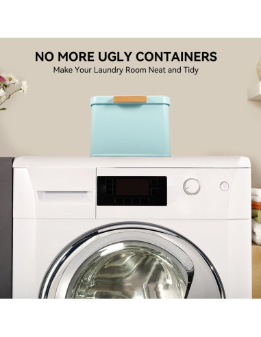 Contenedor de Pods de Lavandería Picowe Verde con Tapa de Madera