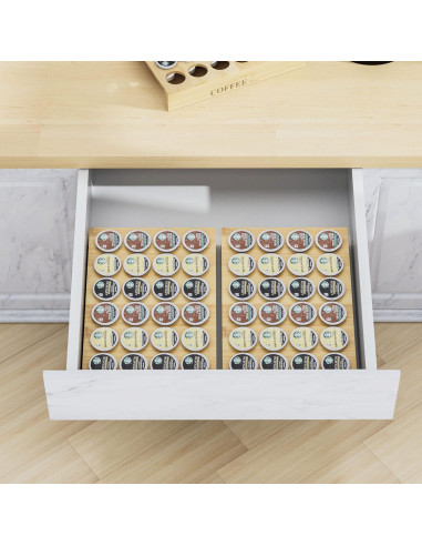 Soporte Organizador de K-Cup MinBoo de Bambú para 24 Cápsulas