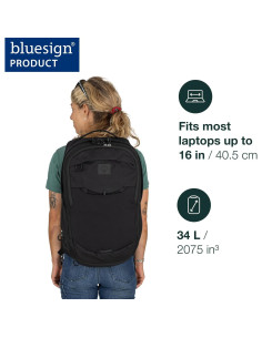 Mochila de Bicicleta Osprey Metron 34L Negra Impermeable 2