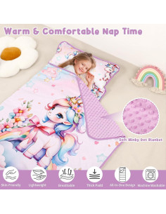 Colchoneta para Siesta HNHUAMING Extra Grande con Almohada y Manta 2