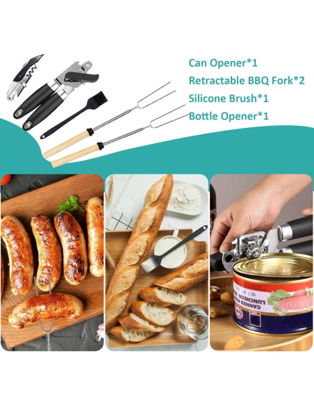 Juego de Utensilios de Cocina para Camping Logcow - Acero Inoxidable Juego de Utensilios de Cocina para Camping Logcow - Acero Inoxidable