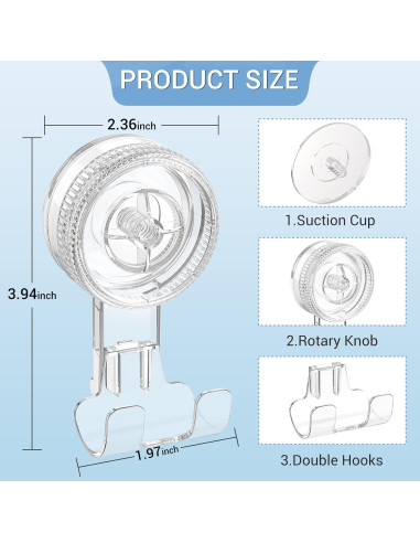 Ganchos de Succión LUXEAR - Paquete de 2, 3 KG, PVC