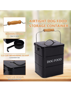 Lata de Almacenamiento de Comida para Perros Geyecete 5L 2