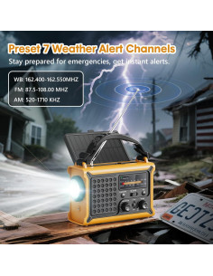 Radio Meteorológica Raynic CR1030 12000mAh Solar y Manivela 2