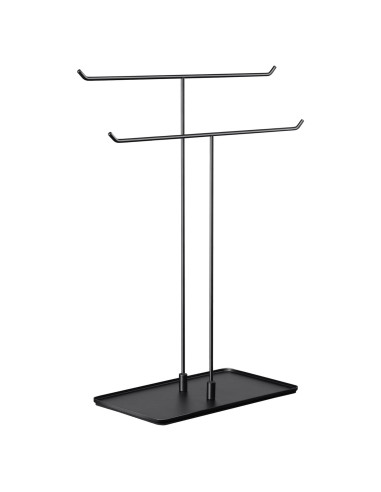 Soporte de Joyería Josmimic Negro Metal 2 Niveles Antideslizante