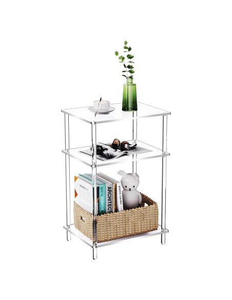 Mesa Lateral Acrílica Solaround ESTANTE 3 Niveles 58.42cm