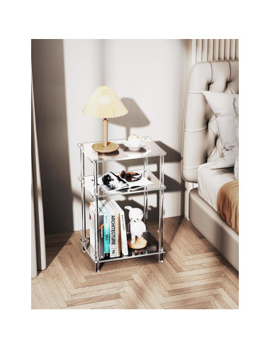 Mesa Lateral Acrílica Solaround ESTANTE 3 Niveles 58.42cm