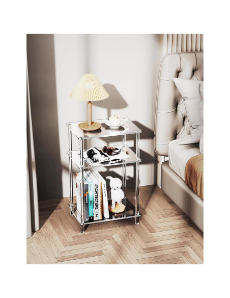 Mesa Lateral Acrílica Solaround ESTANTE 3 Niveles 58.42cm