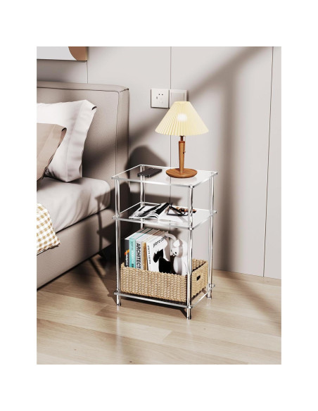 Mesa Lateral Acrílica Solaround ESTANTE 3 Niveles 58.42cm