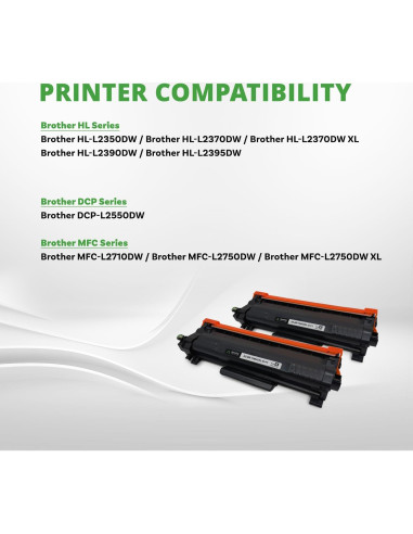 Tóner Compatible ApexZag TN830XL para Brother - 2 Paquete