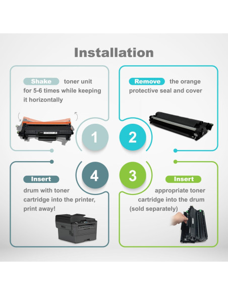 Tóner Compatible ApexZag TN830XL para Brother - 2 Paquete